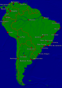 Amerika-Süd Städte + Grenzen 2812x4000